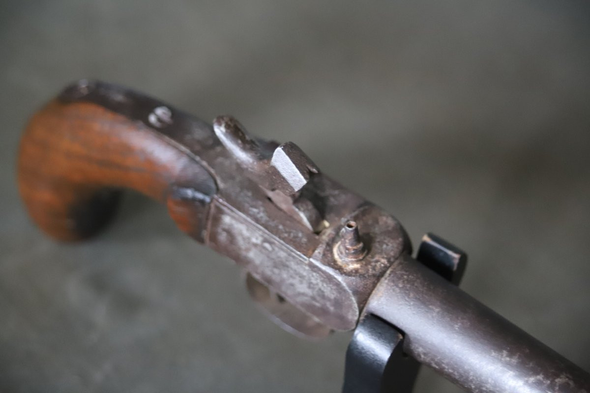 Percussion Pistol, Also Known As A Poacher's Pistol - France, Mid-19th Century-photo-1