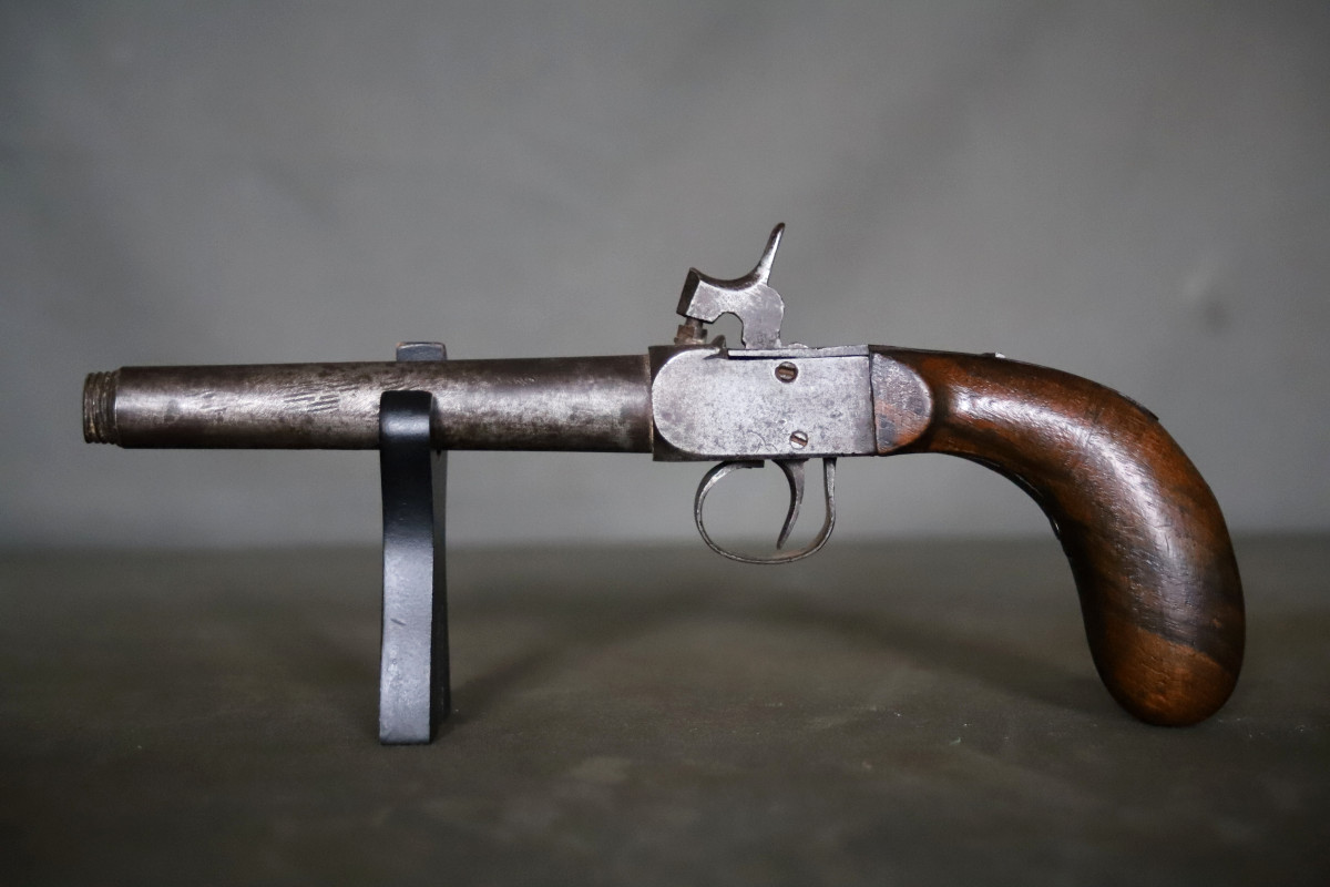 Percussion Pistol, Also Known As A Poacher's Pistol - France, Mid-19th Century