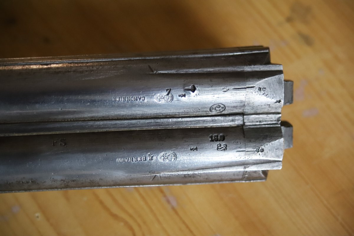 Large-caliber, Side-by-side Percussion Shotgun - Circa 1850-photo-1