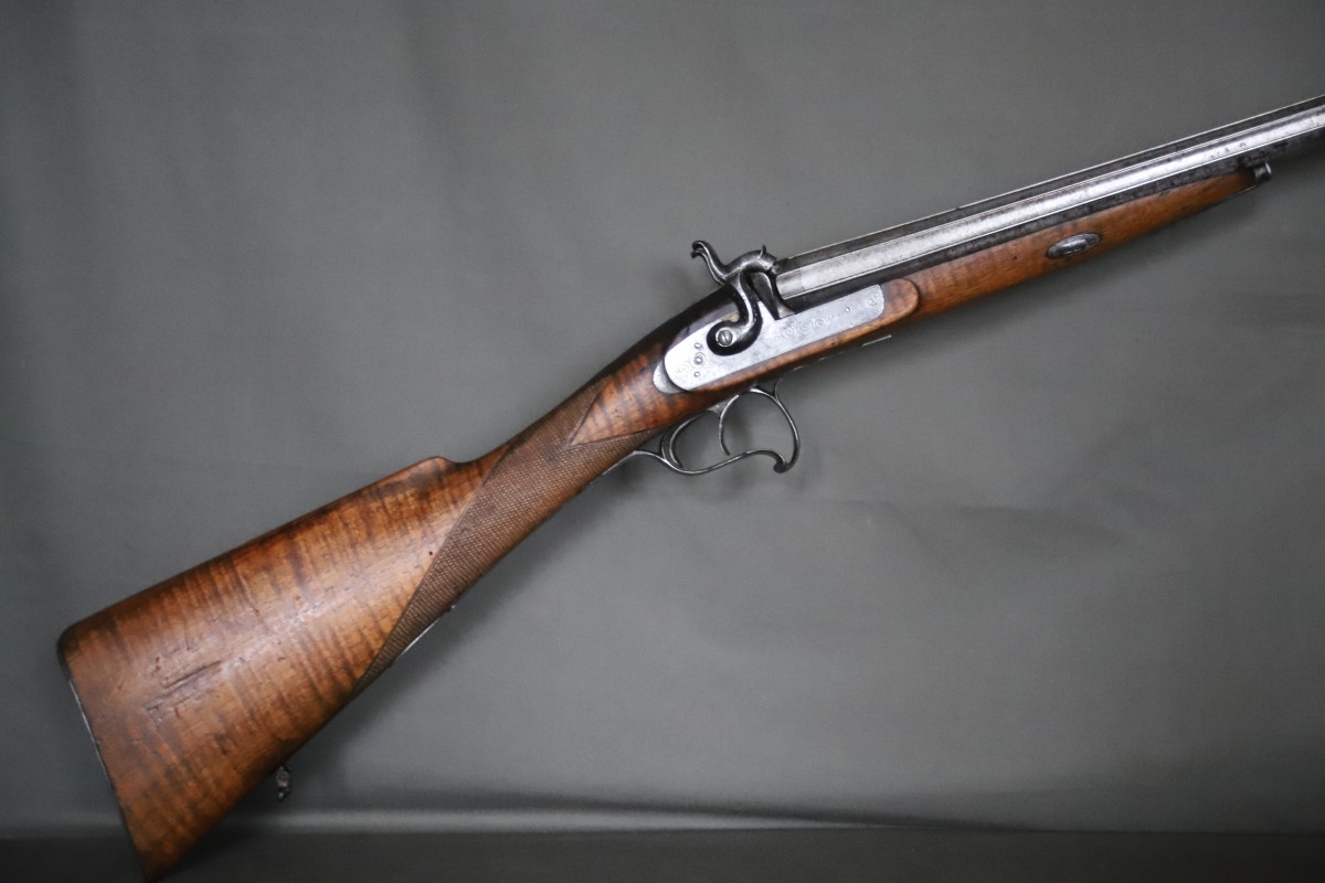 Large-caliber, Side-by-side Percussion Shotgun - Circa 1850