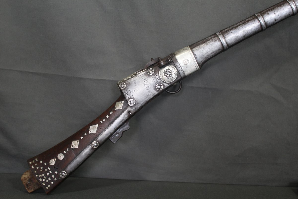 Fusil à Mèche Arabe - Péninsule Arabique, 19ème Siècle -photo-2