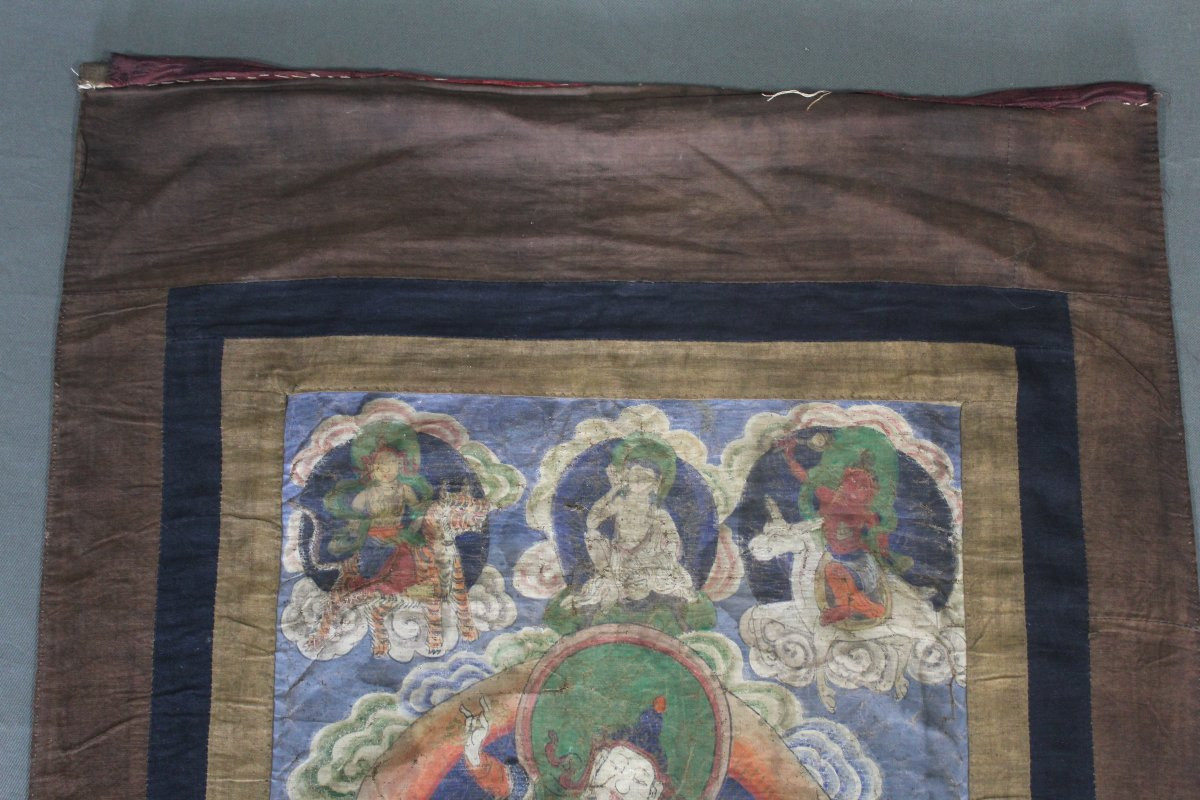 Thangka présentant Thsering Ma "la Mère Vertueuse" - Tibet, Mongolie 19e Siècle-photo-3