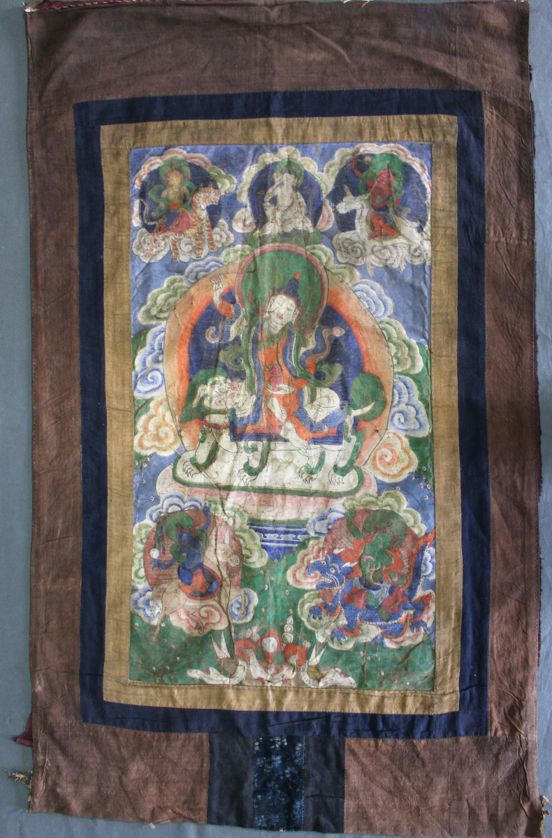 Thangka présentant Thsering Ma "la Mère Vertueuse" - Tibet, Mongolie 19e Siècle