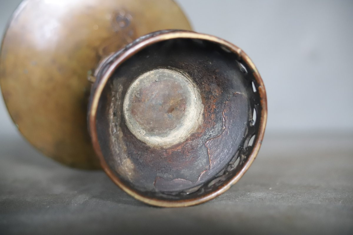 Vase en bronze dit gu - Chine, dynastie Qing-photo-6