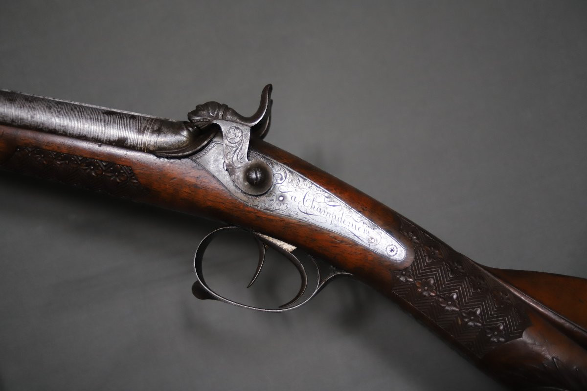 Fusil De Chasse Canons Juxtaposés à Percussion - France, 2nd Quarter 19th Century-photo-3