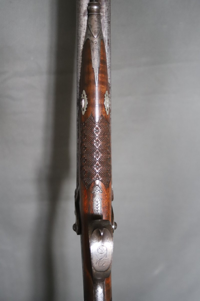 Fusil De Chasse Canons Juxtaposés à Percussion - France, 2nd Quarter 19th Century-photo-2