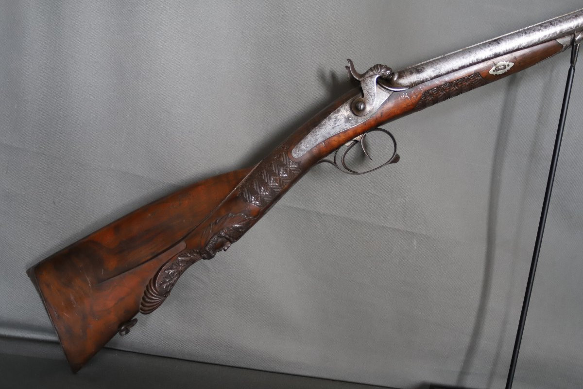 Fusil De Chasse Canons Juxtaposés à Percussion - France, 2nd Quarter 19th Century-photo-5