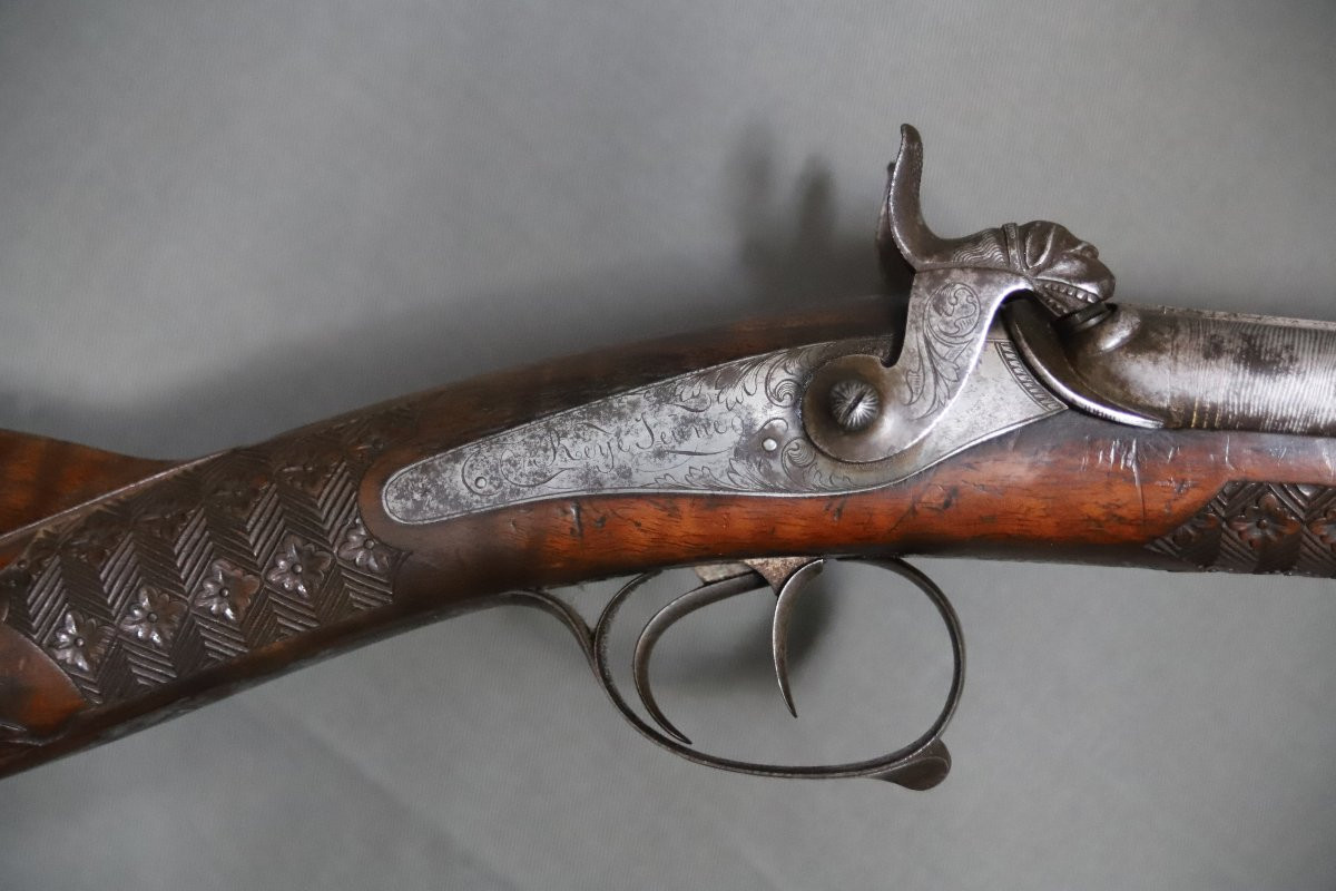 Fusil De Chasse Canons Juxtaposés à Percussion - France, 2nd Quarter 19th Century-photo-6