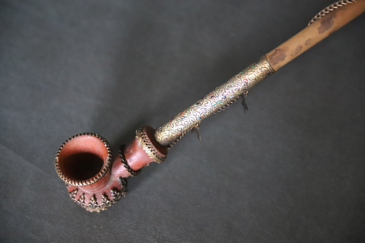 Pipe Ottomane Dite Chibouk - Ottoman Turkey, Constantinople Circa 1900-photo-2