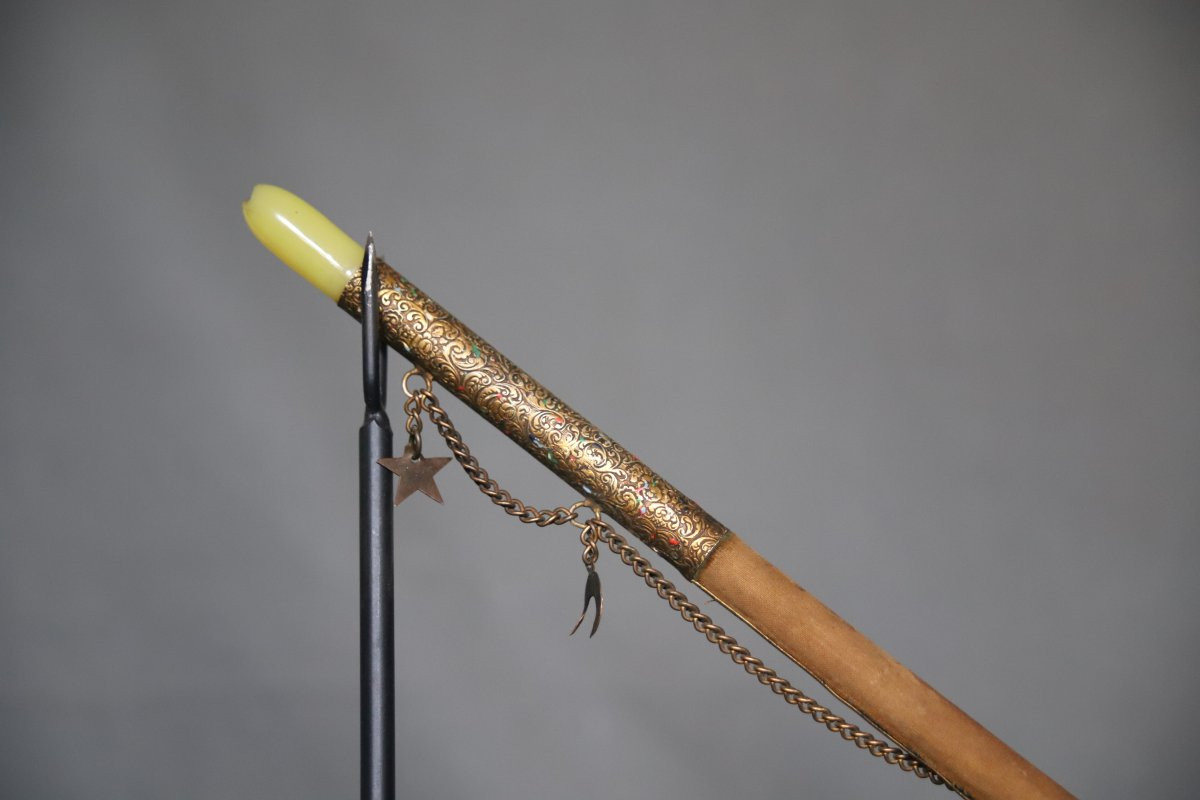 Pipe Ottomane Dite Chibouk - Ottoman Turkey, Constantinople Circa 1900-photo-5
