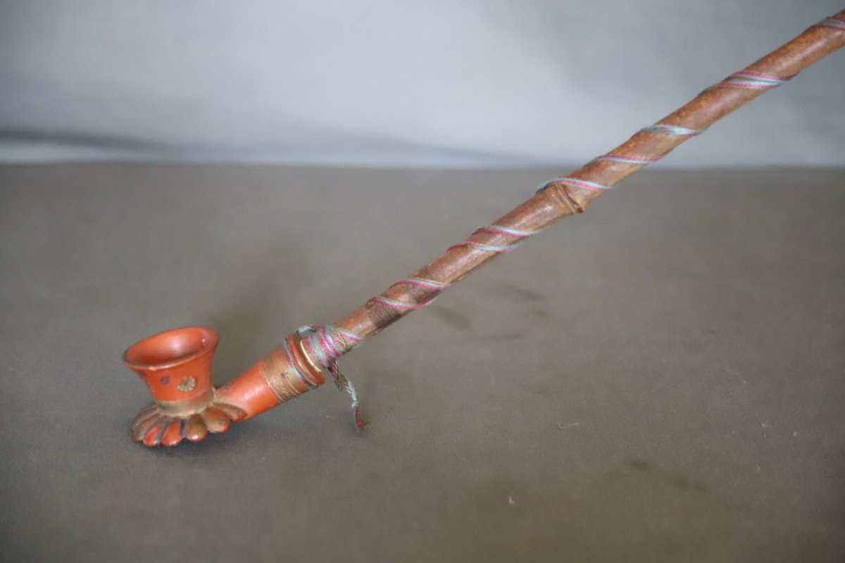 Long Ottoman Pipe Called Chibouk- Ottoman Turkey, Circa 1900-photo-3