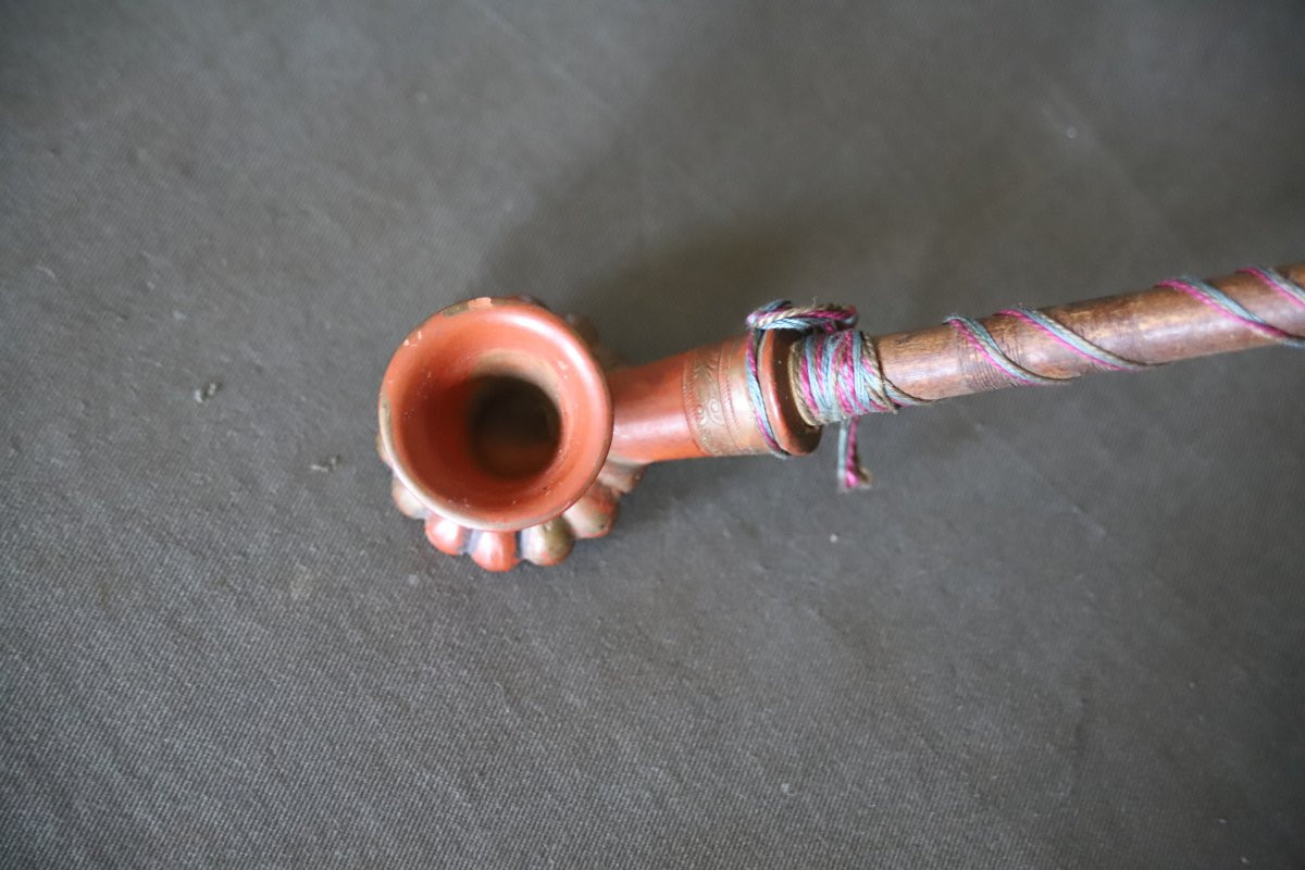 Long Ottoman Pipe Called Chibouk- Ottoman Turkey, Circa 1900-photo-2