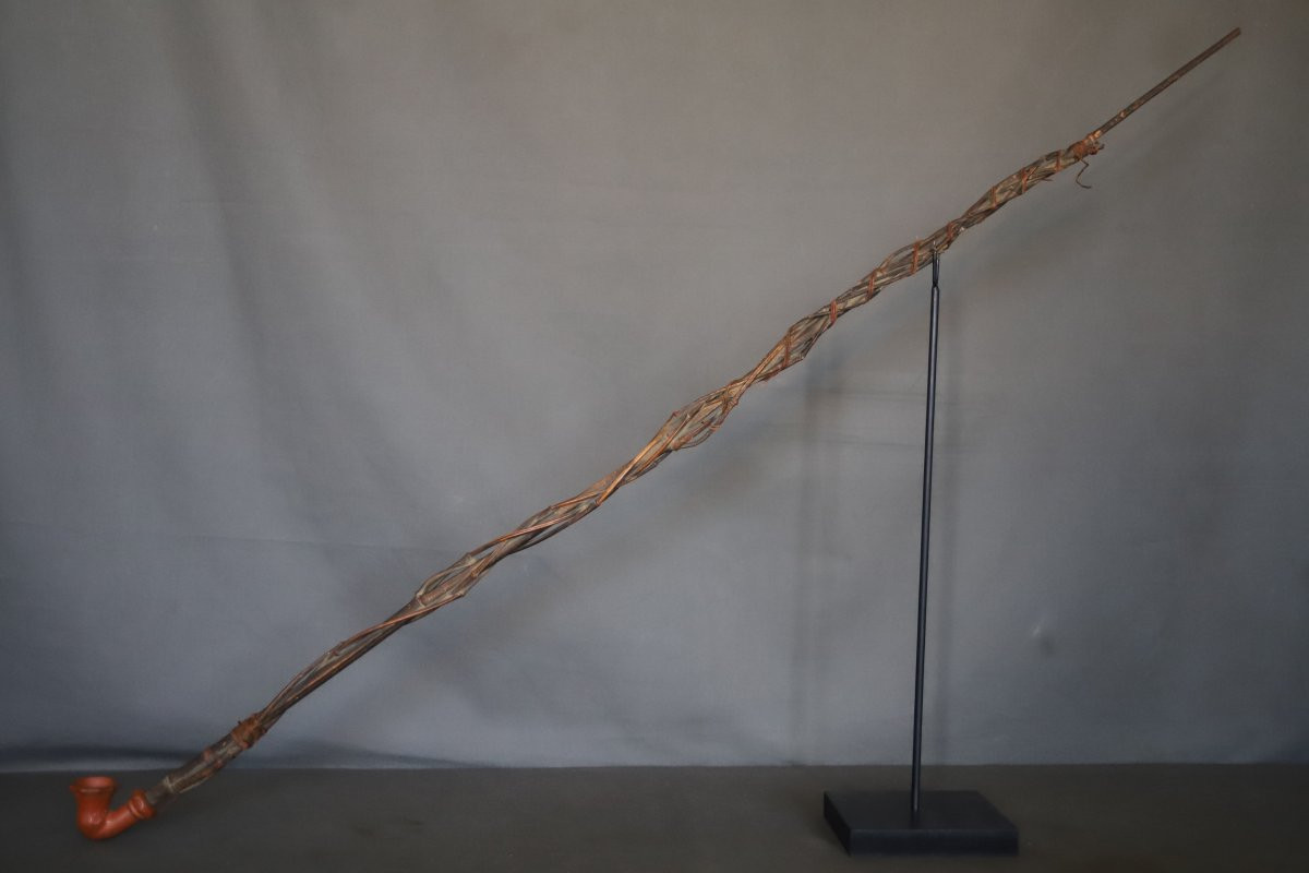 Long Pipe (103cm) Ottoman Chibouk- Ottoman Turkey, Circa 1900-photo-2