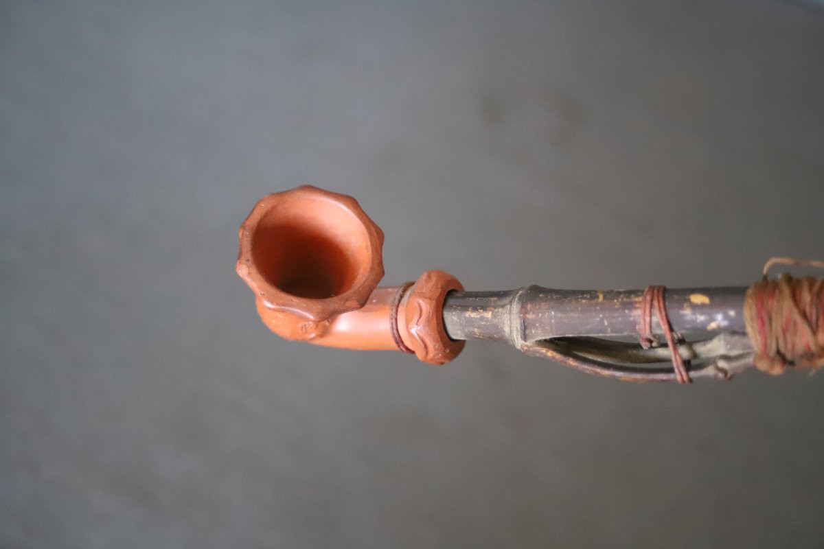 Long Pipe (103cm) Ottoman Chibouk- Ottoman Turkey, Circa 1900-photo-3