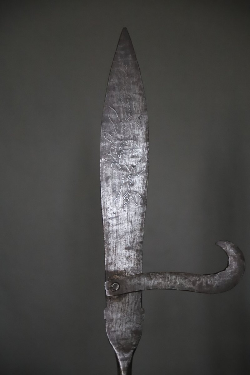 Vietnamese Spearhead With Movable Hook - Indochina, Vietnam, Early 20th Century Or Earlier-photo-4