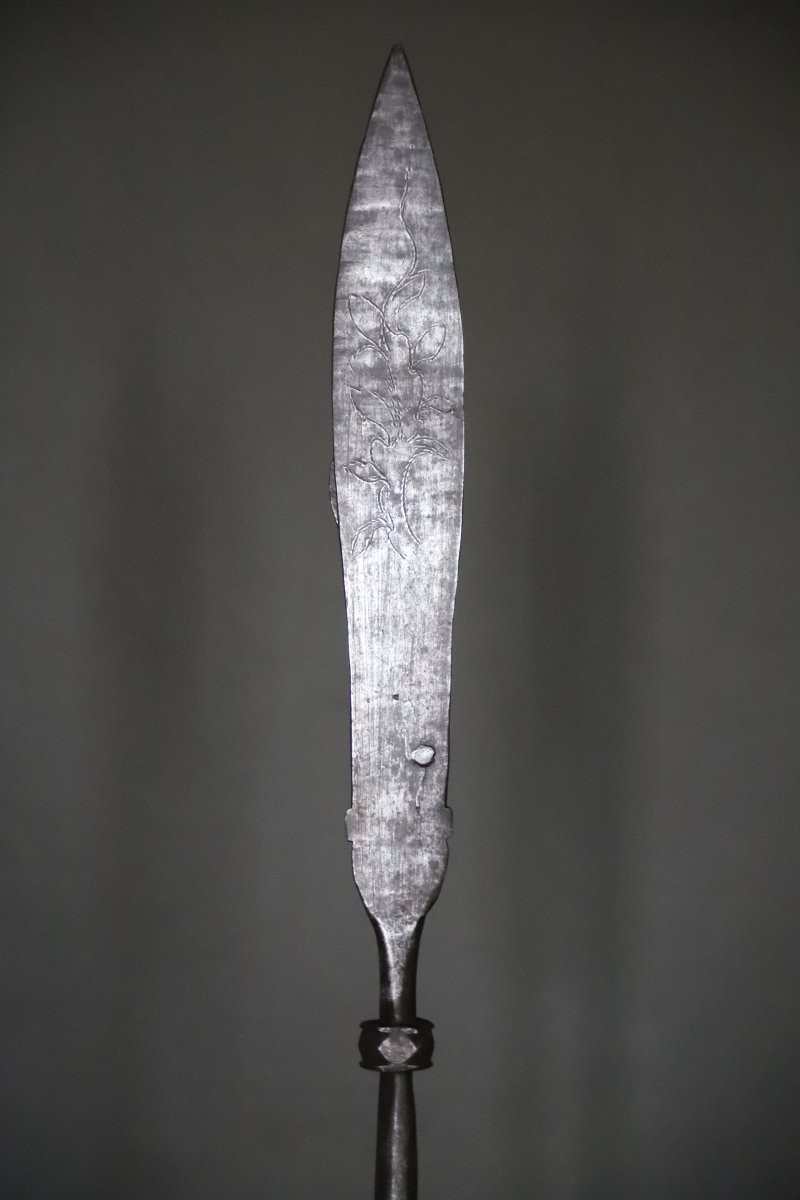 Vietnamese Spearhead With Movable Hook - Indochina, Vietnam, Early 20th Century Or Earlier-photo-3