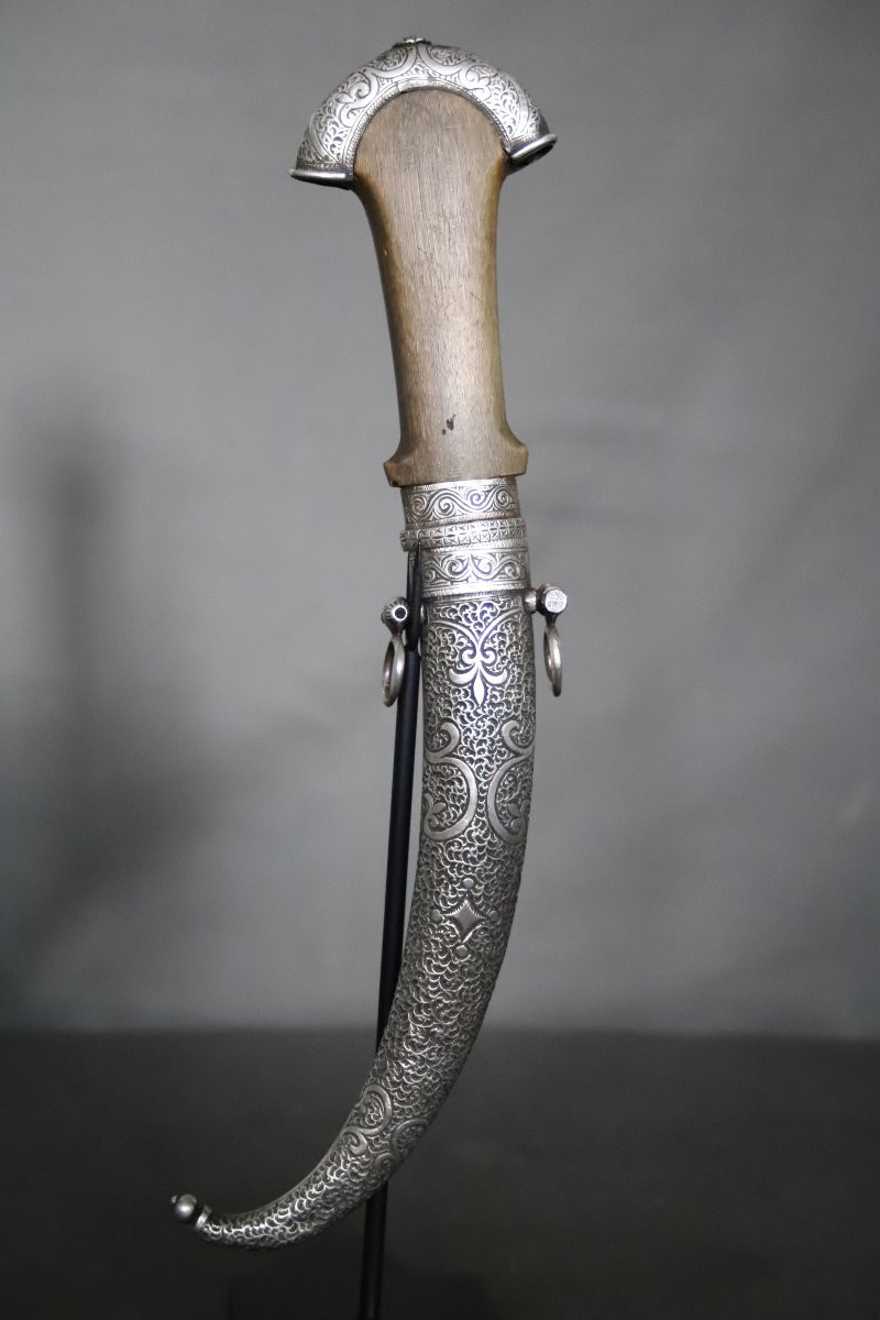 Dague Marocaine dite koumya à lame griffe de lion - Maroc, 19ème siècle-photo-2