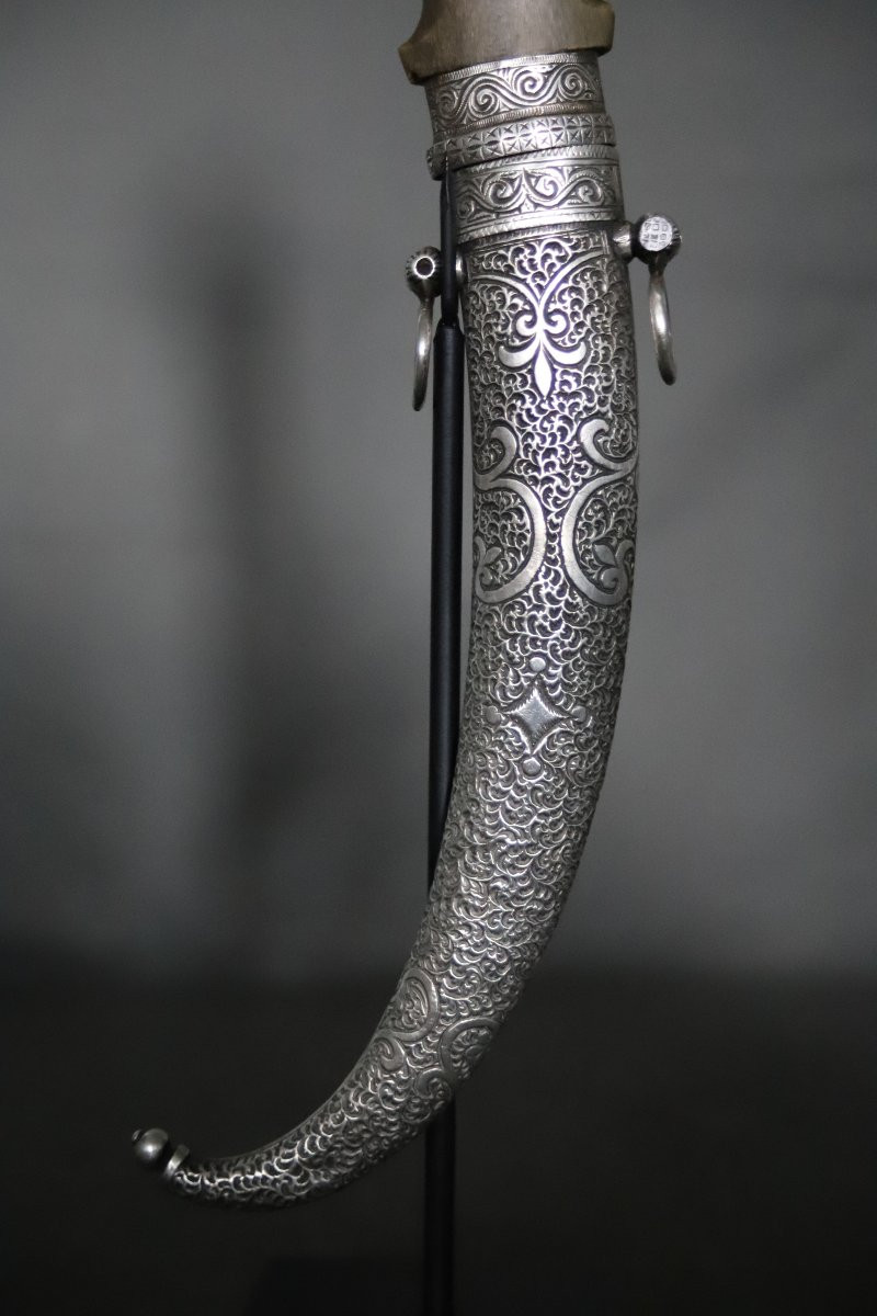 Dague Marocaine dite koumya à lame griffe de lion - Maroc, 19ème siècle-photo-4