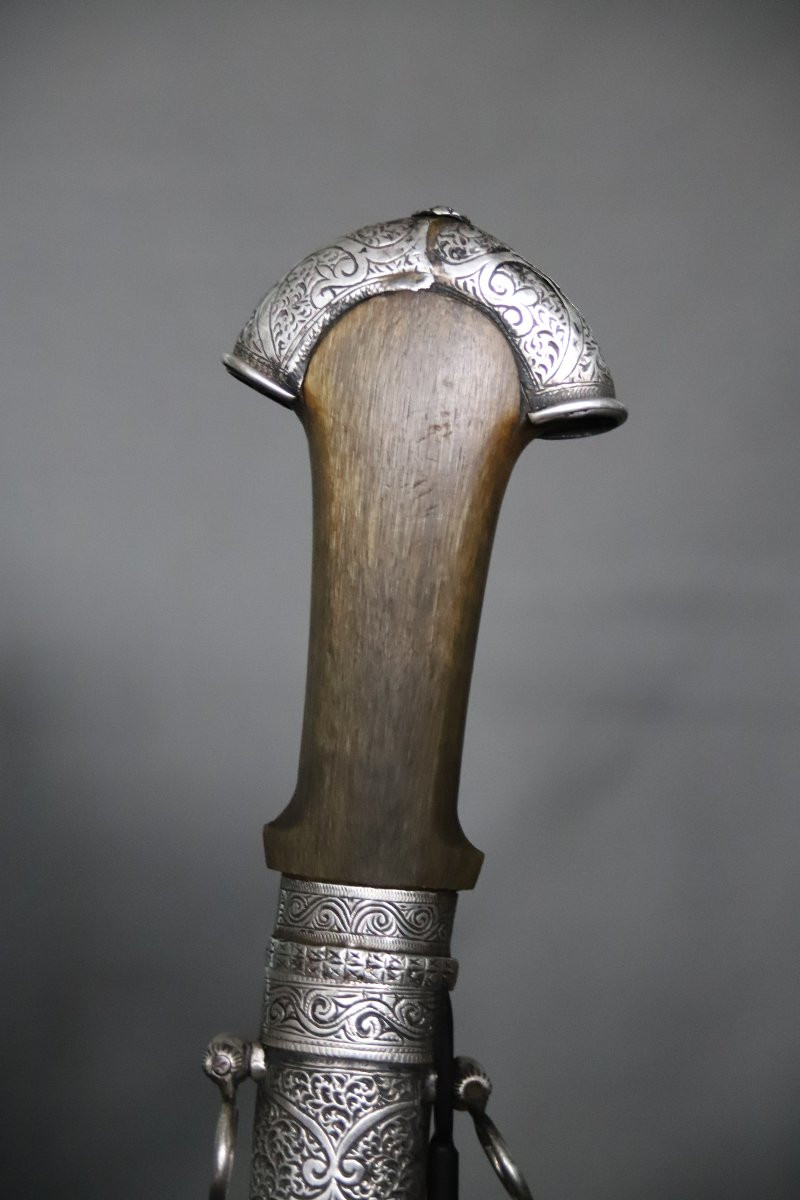 Dague Marocaine dite koumya à lame griffe de lion - Maroc, 19ème siècle-photo-2
