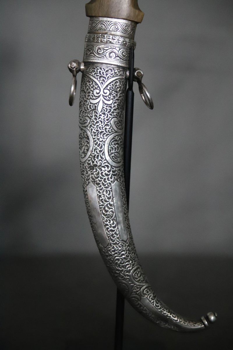 Dague Marocaine dite koumya à lame griffe de lion - Maroc, 19ème siècle-photo-3