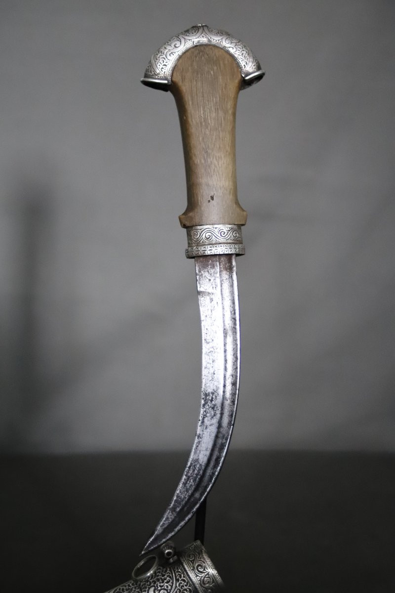 Dague Marocaine dite koumya à lame griffe de lion - Maroc, 19ème siècle-photo-4