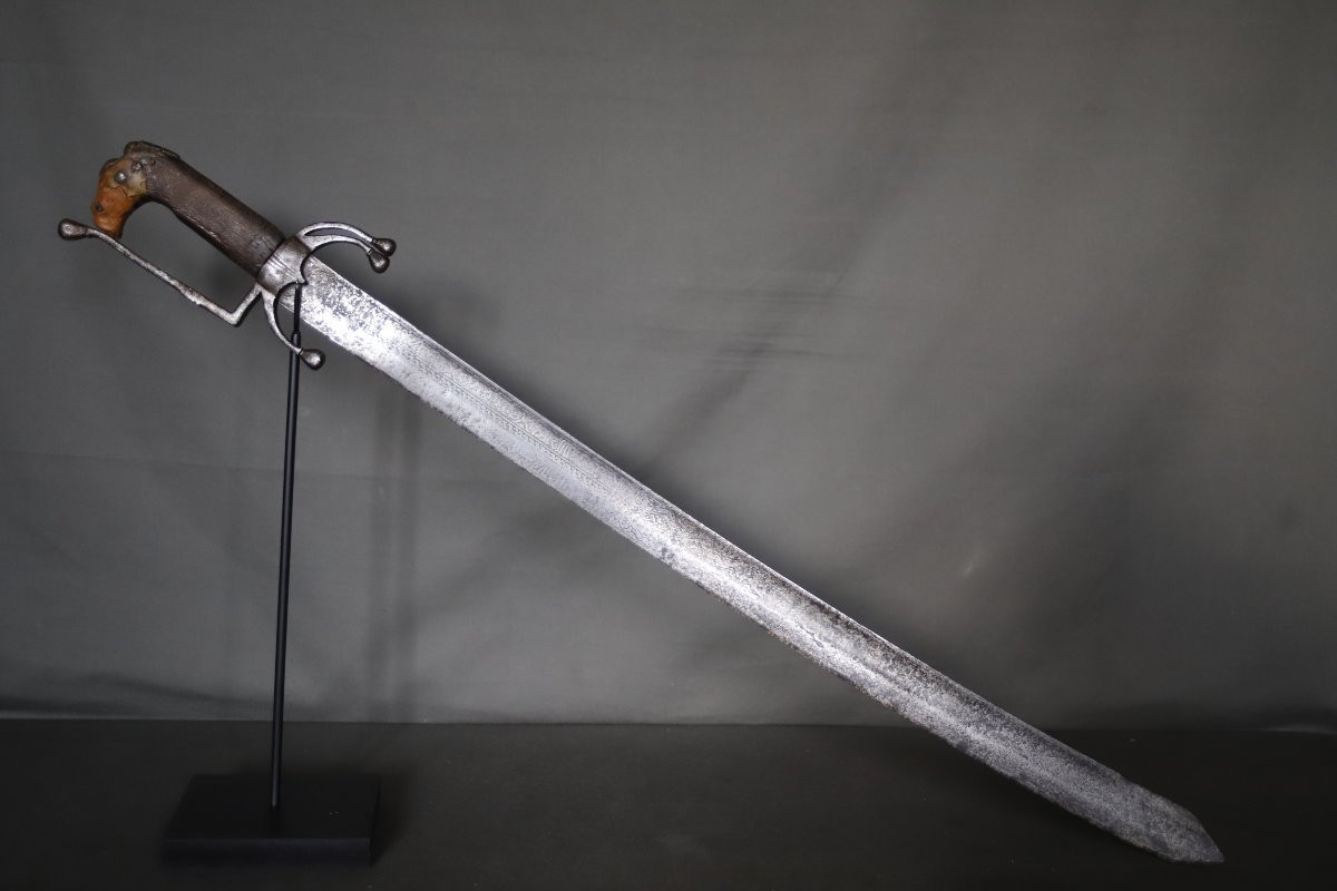 Sabre nimcha Marocain à lame Nasride - Maroc, 17ème-18ème siècle et lame antérieure-photo-3