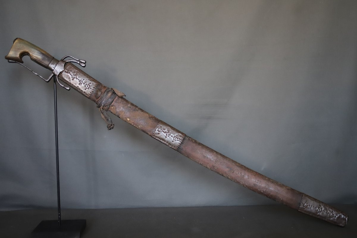 Nimcha Sword With Spanish Blade - Maghreb, Morocco, Algeria, 18th Century-photo-4