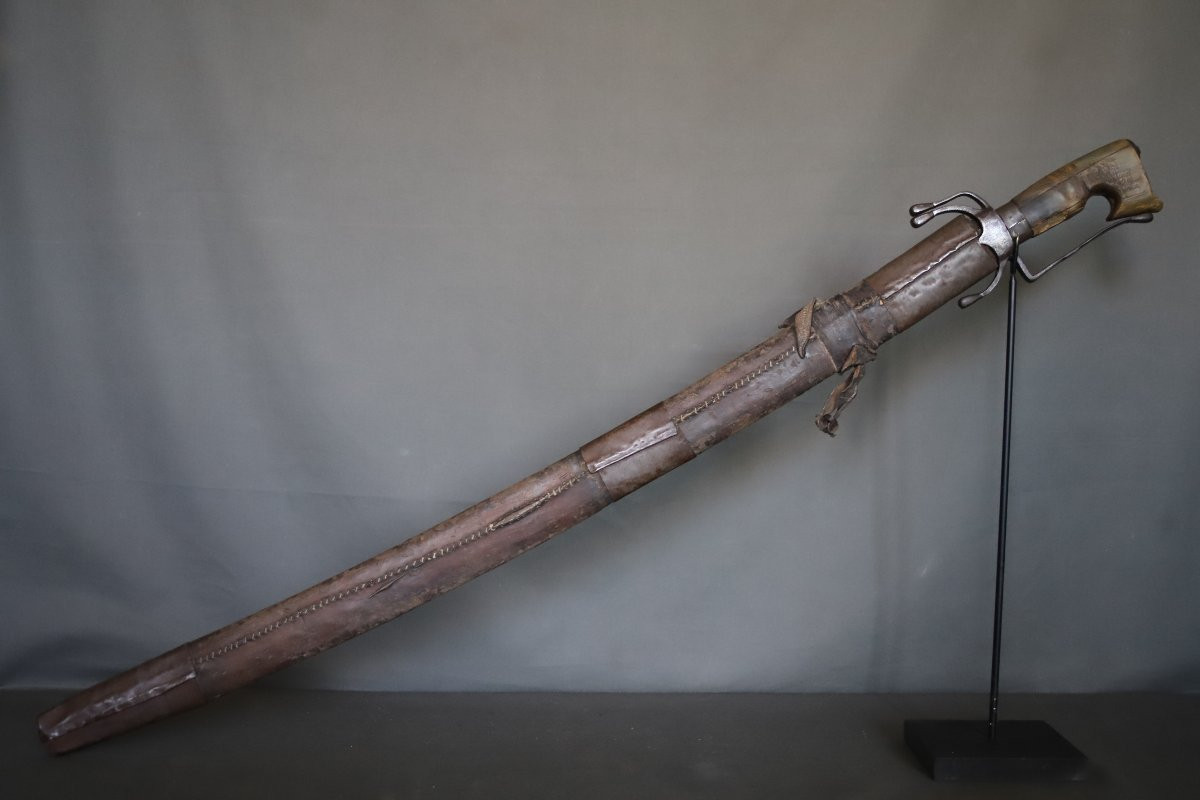 Nimcha Sword With Spanish Blade - Maghreb, Morocco, Algeria, 18th Century-photo-8