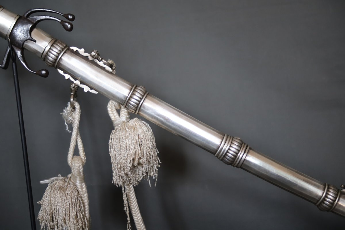 Sabre nimcha fourreau argent 800/1000 - Maroc, 19ème 1ère moitié 20ème siècle-photo-7
