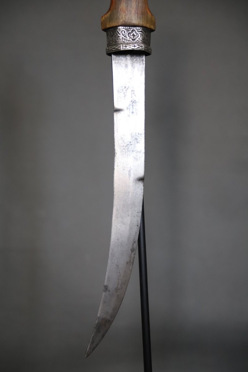 Dague Marocaine dite koumya, argent et corne blonde - Maroc, 19ème siècle-photo-4