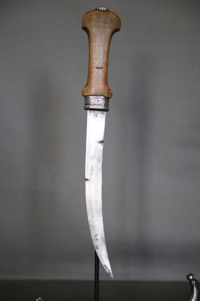 Dague Marocaine dite koumya, argent et corne blonde - Maroc, 19ème siècle-photo-5