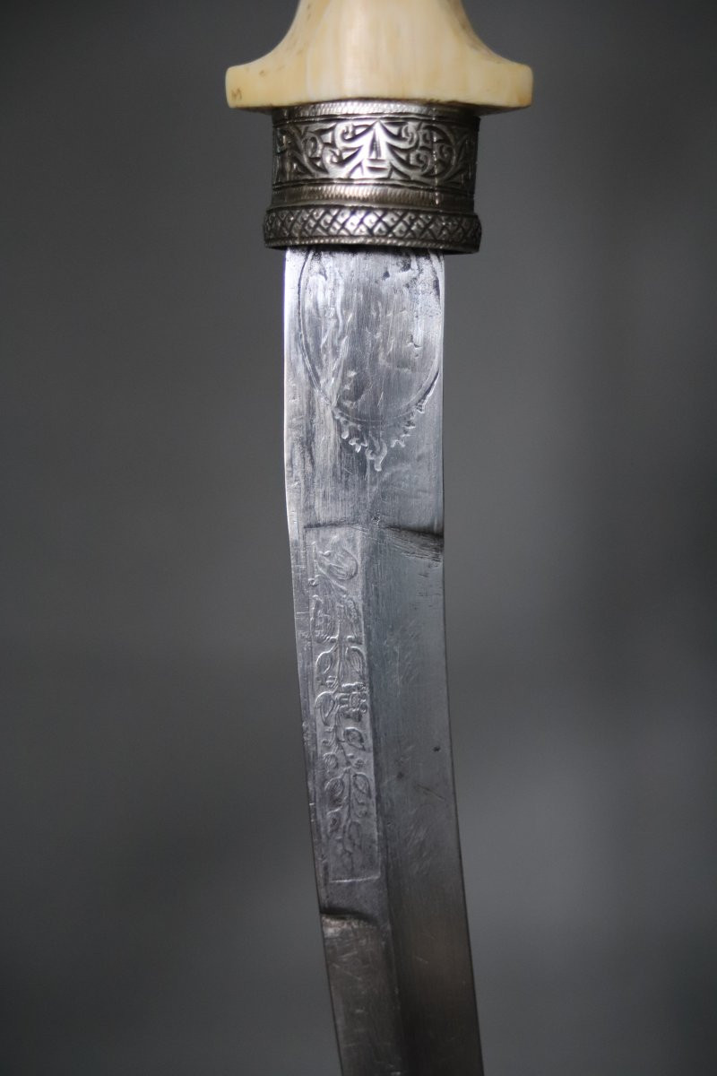 Dague Marocaine dite koumya, en argent et ivoire - Maroc, début 20ème siècle-photo-7