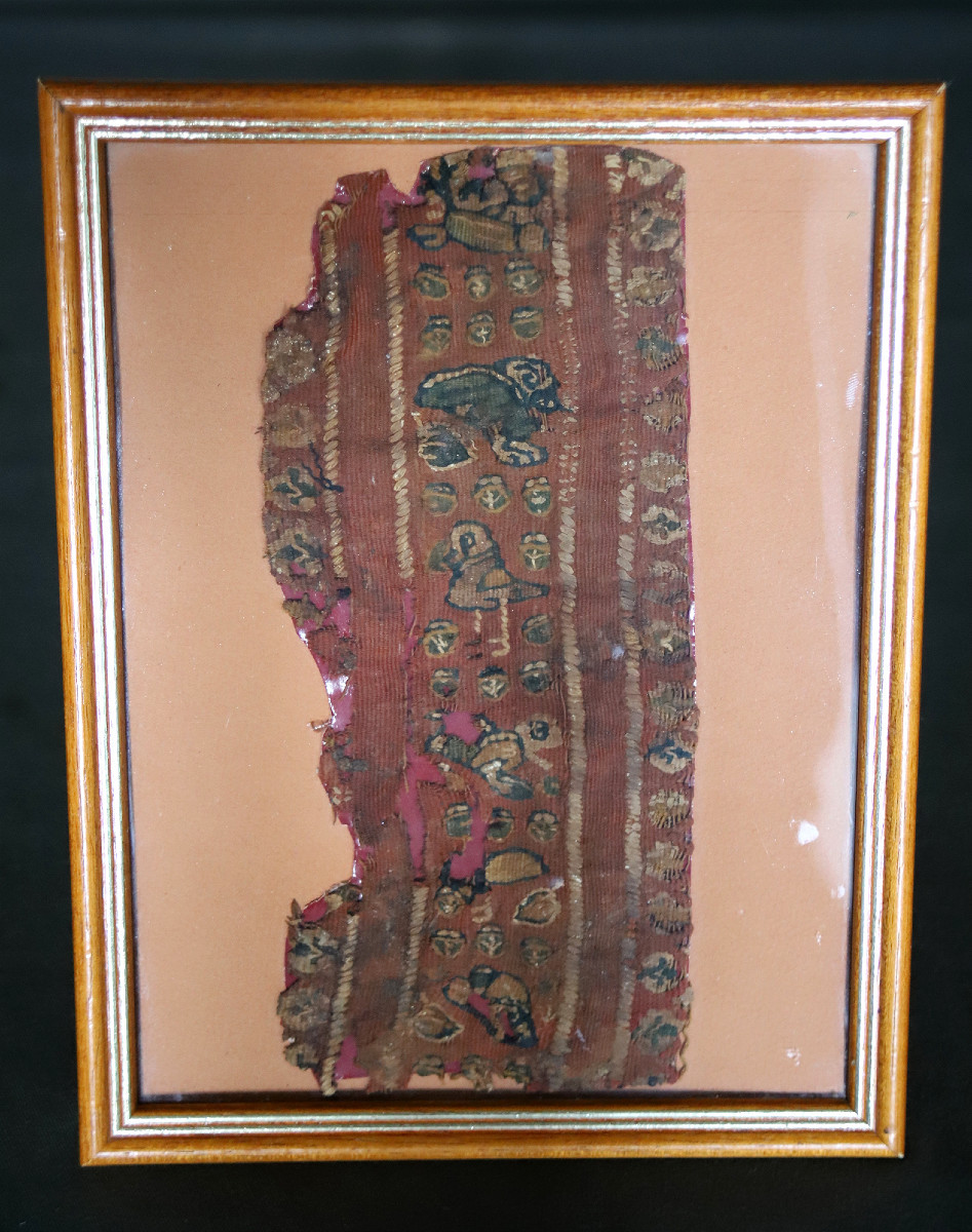 Fragment de tissu Copte - Egypte, période Byzantine, 4ème-7ème siècle après Jésus Christ