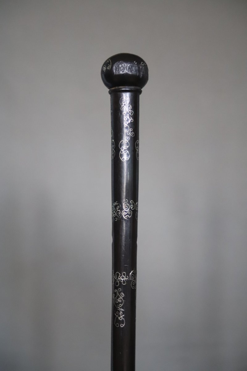 Mauritanian Ebony And Silver Cane - Mauritania, Early 20th Century-photo-3