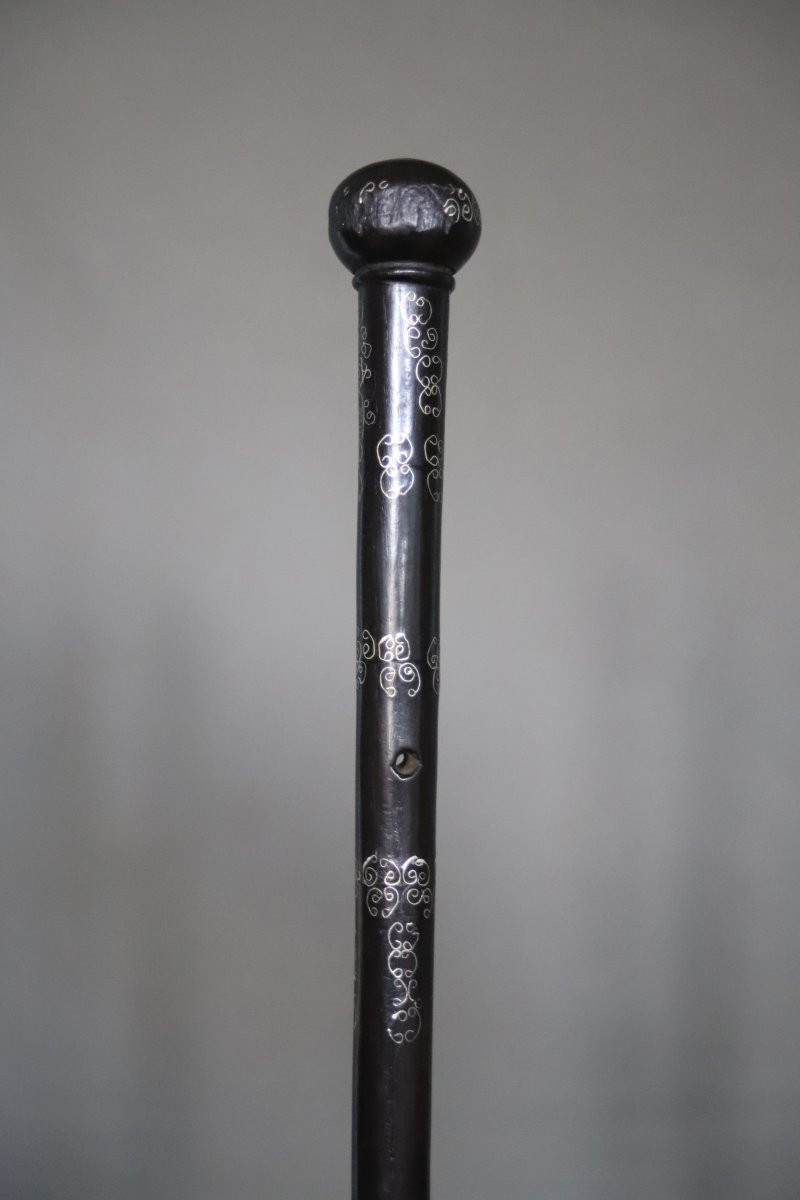 Mauritanian Ebony And Silver Cane - Mauritania, Early 20th Century-photo-4
