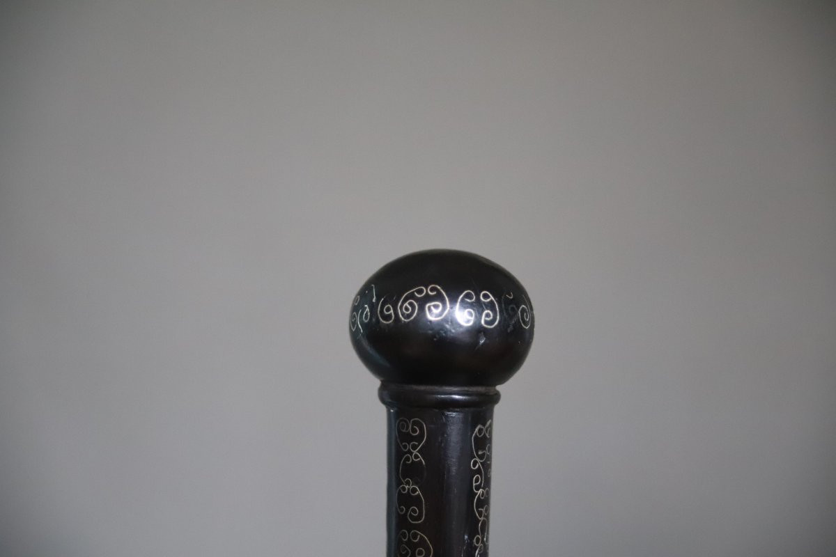 Mauritanian Ebony And Silver Cane - Mauritania, Early 20th Century-photo-1