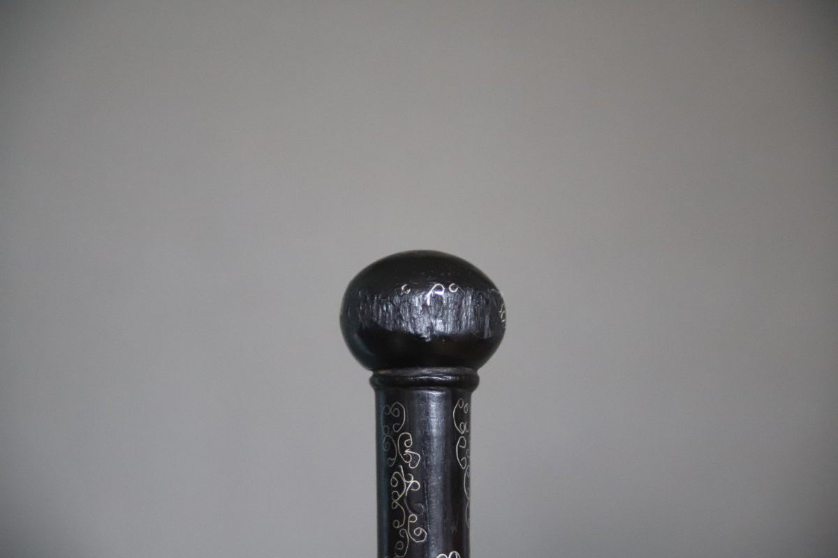 Mauritanian Ebony And Silver Cane - Mauritania, Early 20th Century-photo-2