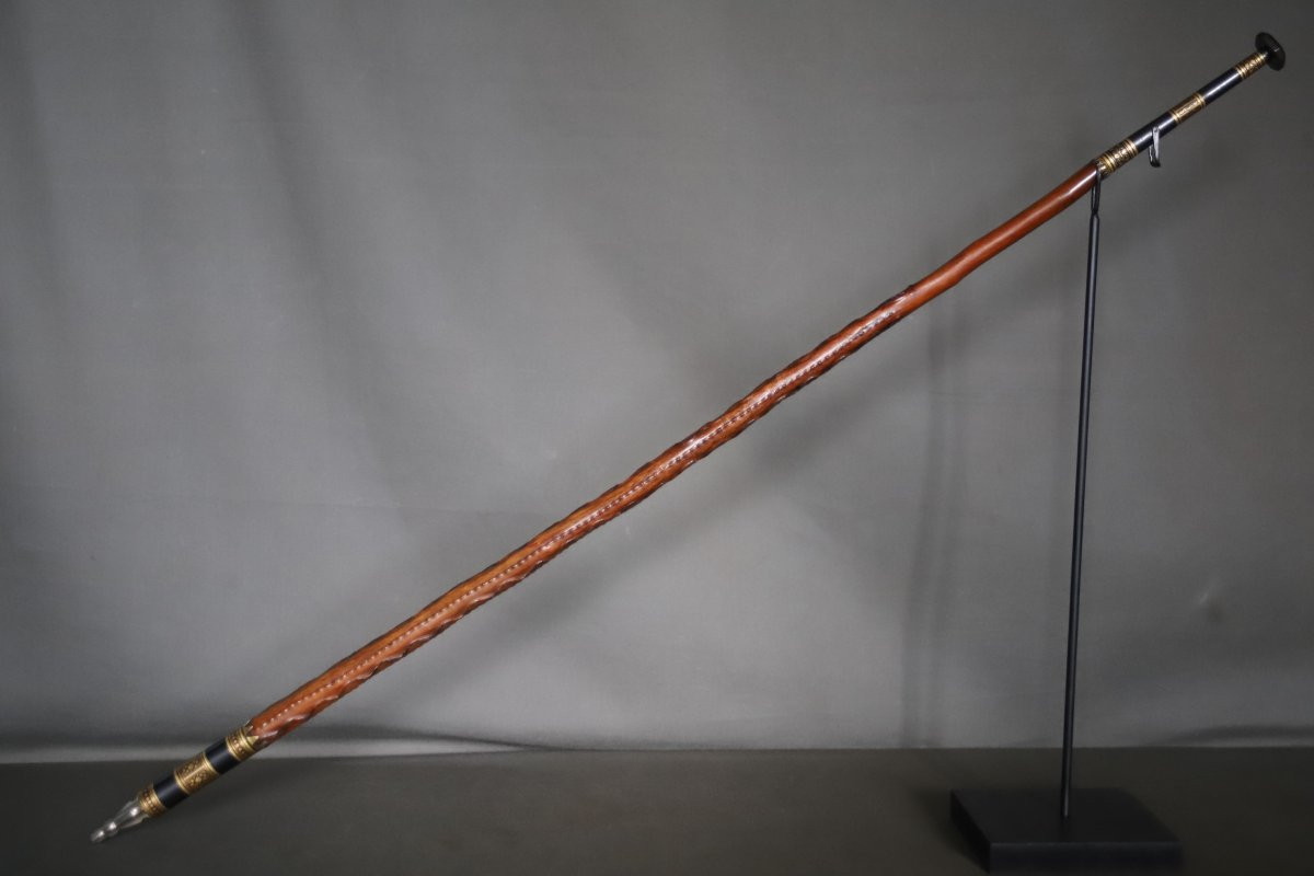 Basuqe Cane Called Makhila - Luxury Model - France, Early 20th Century-photo-3