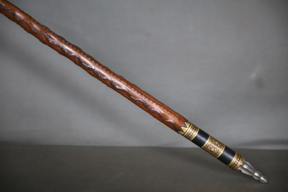Basuqe Cane Called Makhila - Luxury Model - France, Early 20th Century-photo-5