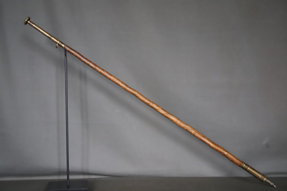 Canne Basque dite makhila - modèle de luxe - France, début 20ème siècle-photo-4
