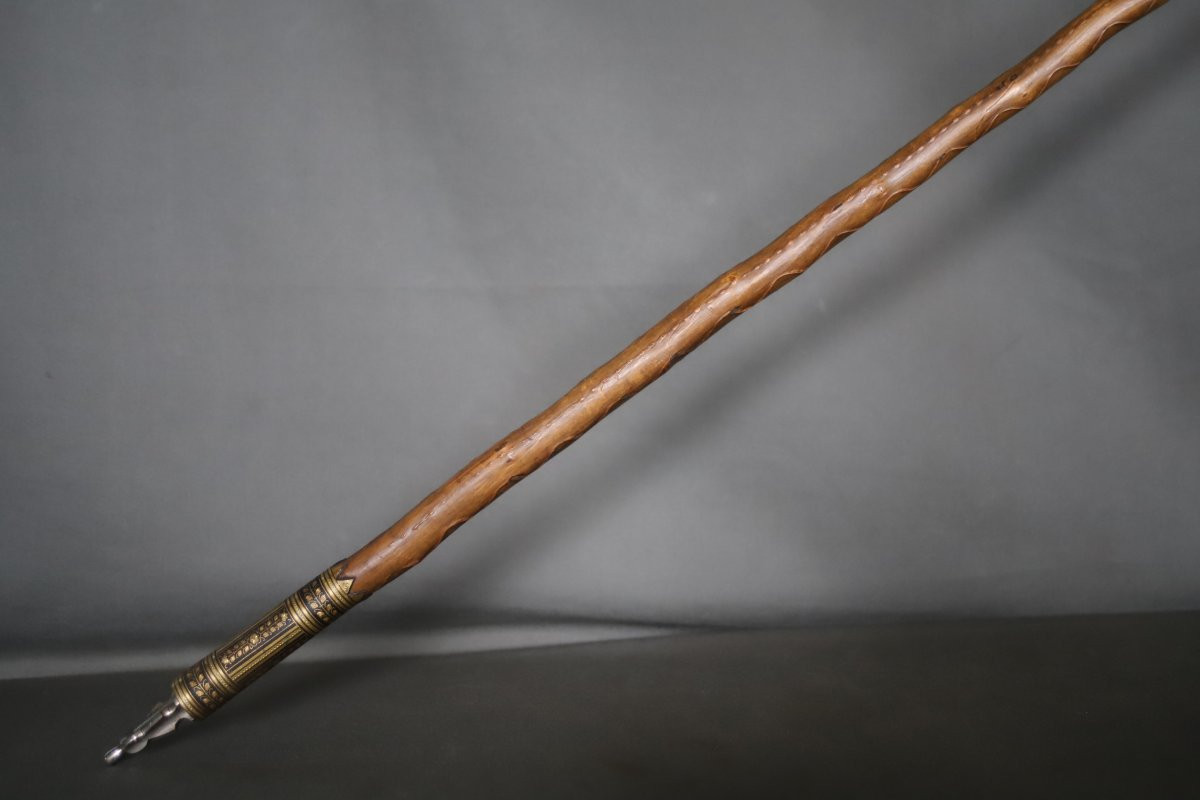 Canne Basque dite makhila - modèle de luxe - France, début 20ème siècle-photo-2