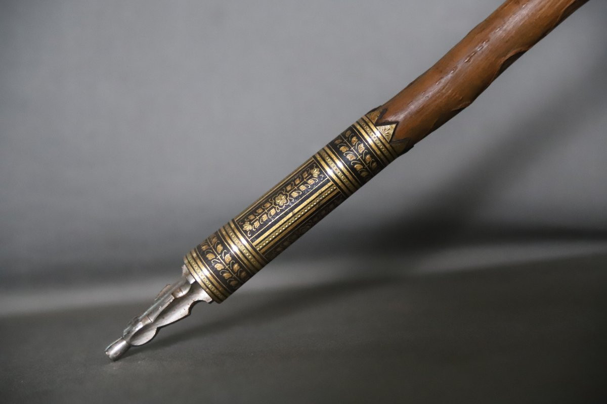 Canne Basque dite makhila - modèle de luxe - France, début 20ème siècle-photo-3