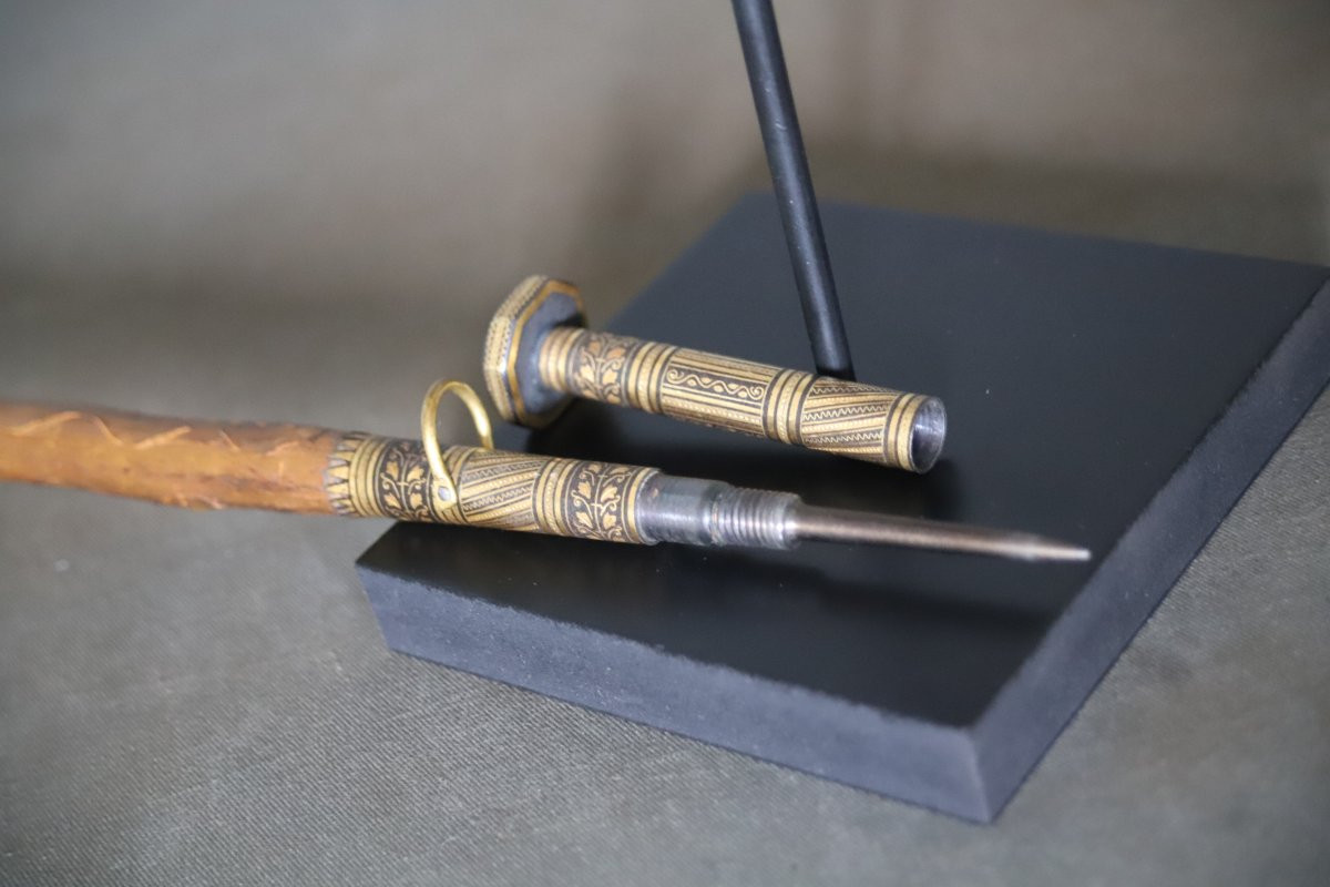 Canne Basque dite makhila - modèle de luxe - France, début 20ème siècle-photo-8