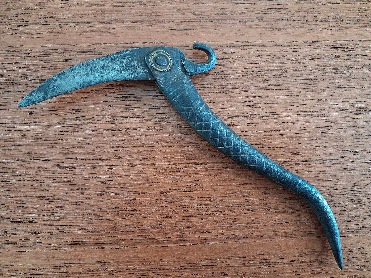Traditional Chinese Folding Knife - 1st Half 20th Century Or Earlier