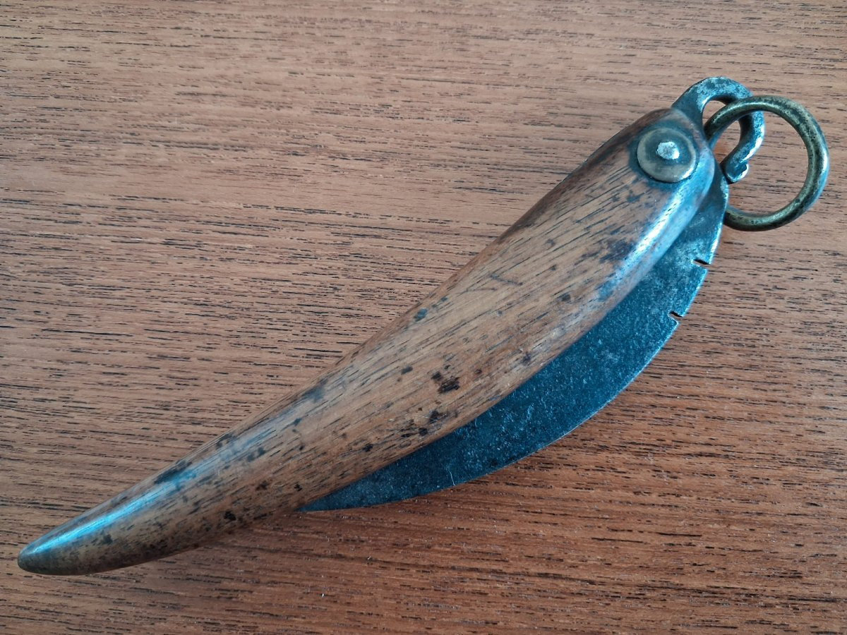 Couteau pliant traditionnel Chinois - 1ère moitié 20ème siècle ou antérieur-photo-2
