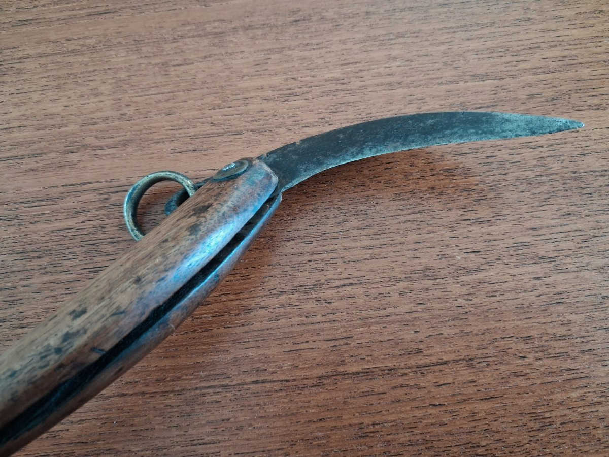 Couteau pliant traditionnel Chinois - 1ère moitié 20ème siècle ou antérieur-photo-4