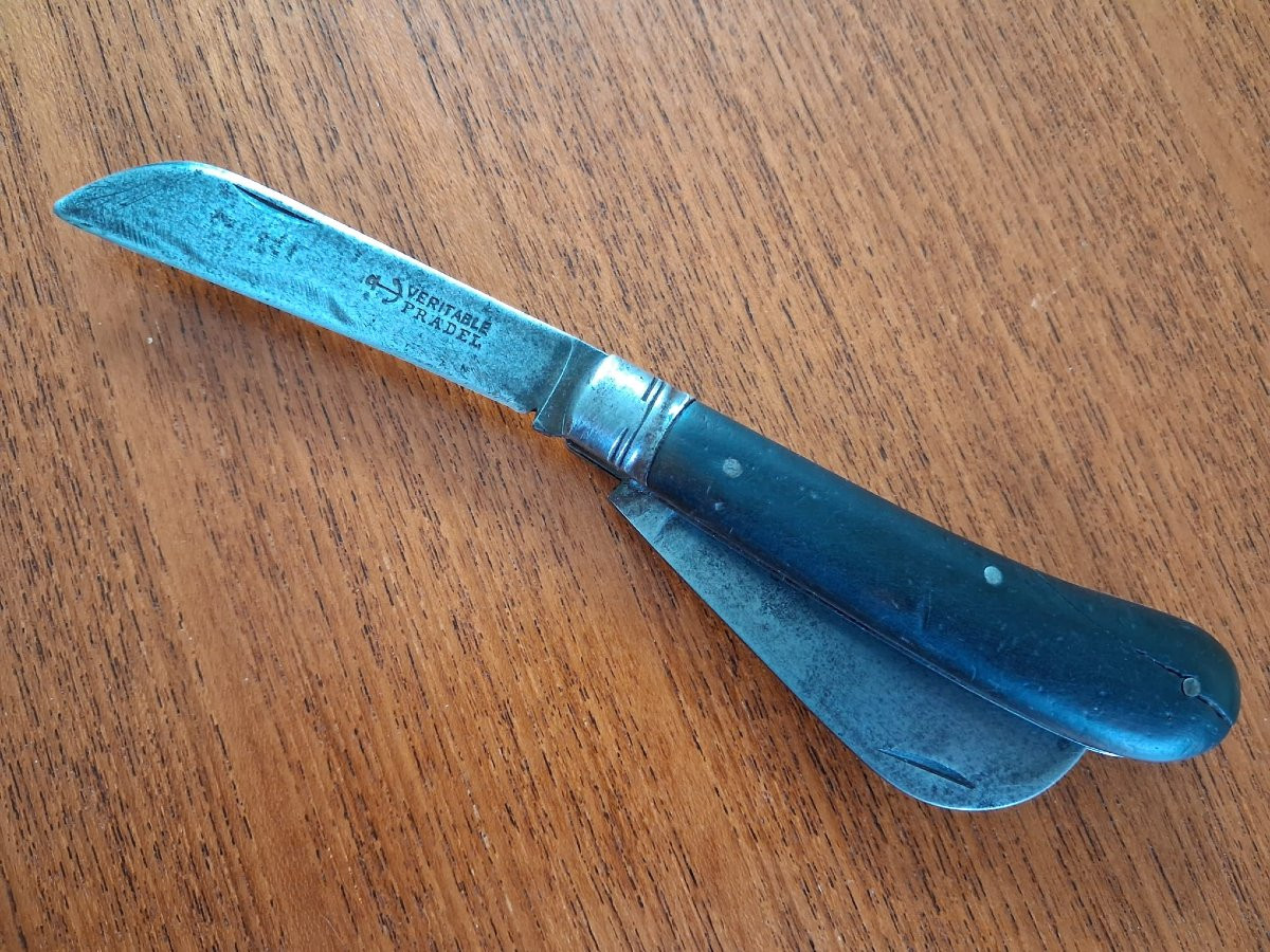 Folding Knife, Two Blades, Genuine Pradel - France, Early 20th Century-photo-2