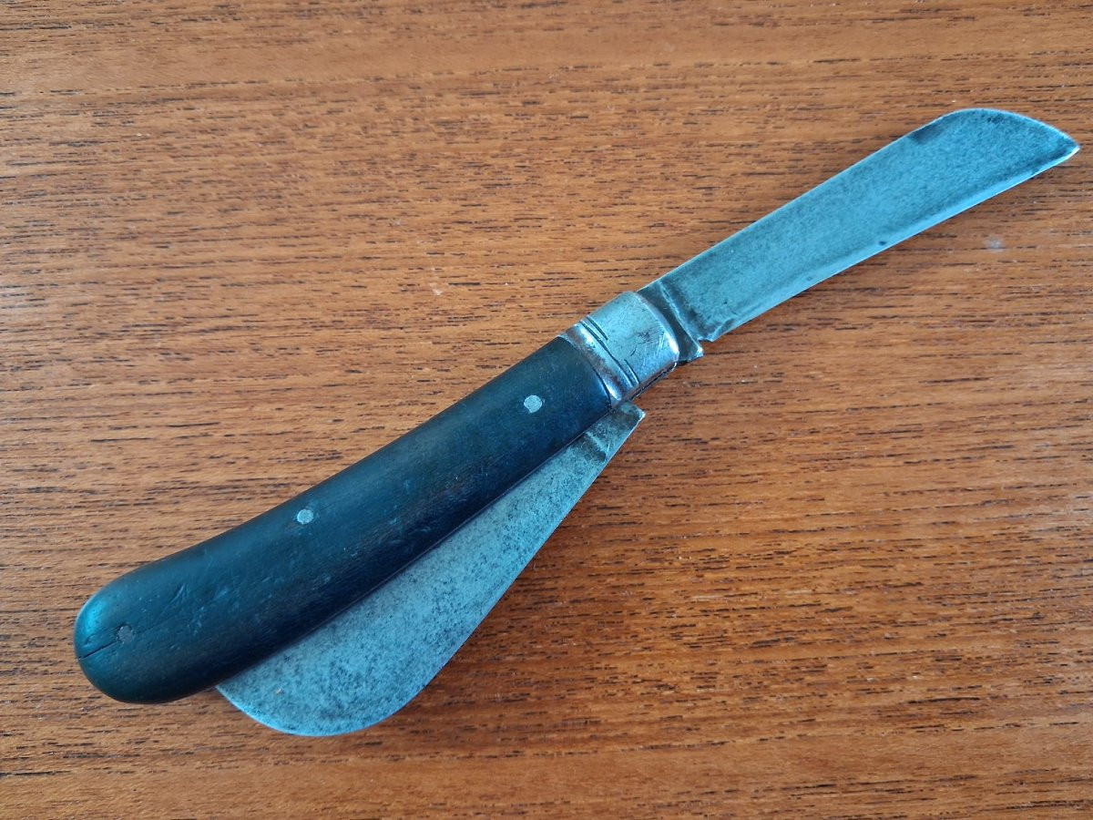 Folding Knife, Two Blades, Genuine Pradel - France, Early 20th Century-photo-3