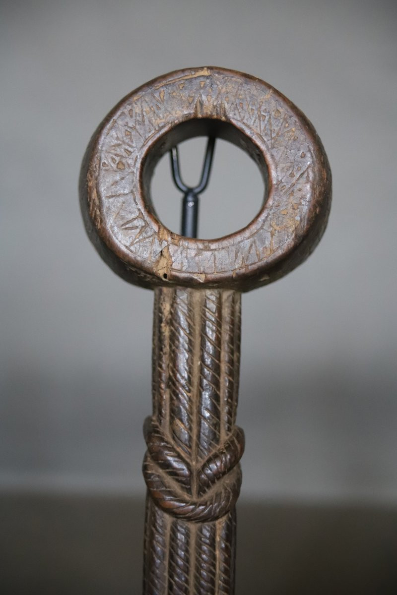 A Carved Wooden Churn Guide - Himalayan Regions, Probably Nepal-photo-2