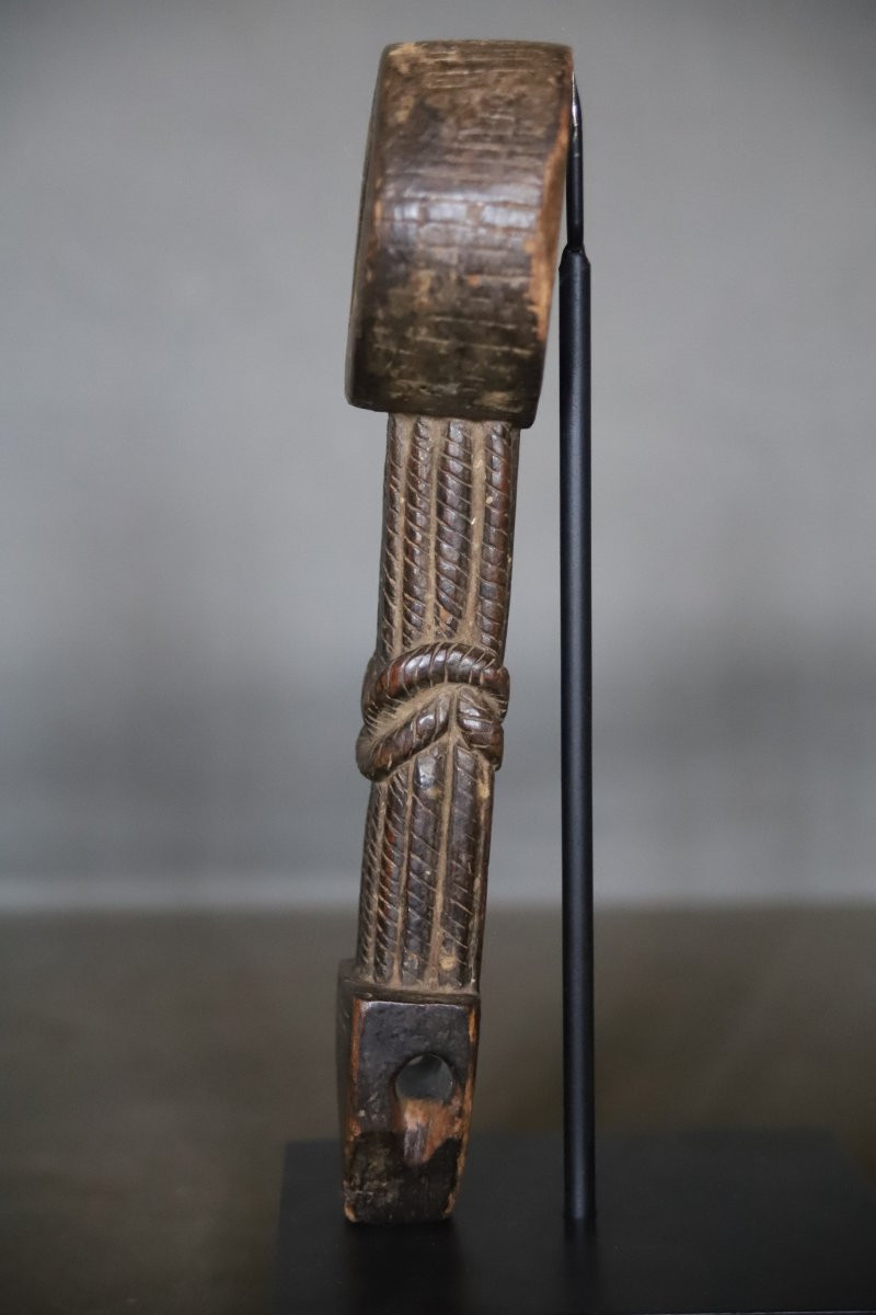 A Carved Wooden Churn Guide - Himalayan Regions, Probably Nepal-photo-1